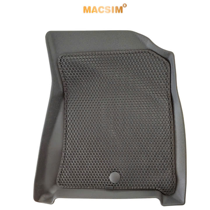 Thảm ô tô sd1 2 lớp dạng lưới lục giác Hyundai santafe 2024+ màu đen - bề mặt cao su siêu sạch - Macsim
