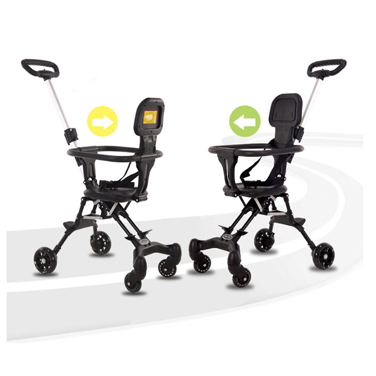 Xe đẩy du lịch cho bé, xe đảo chiều gấp gọn