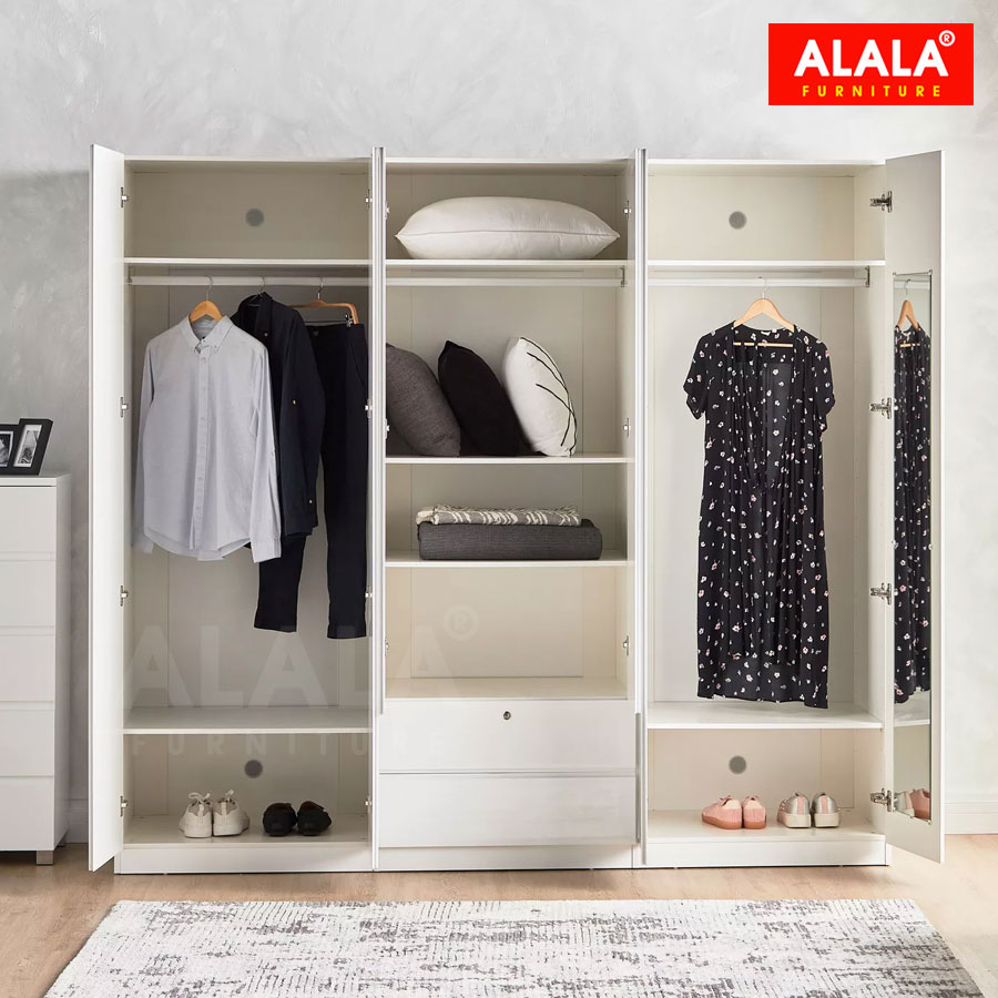 Tủ quần áo ALALA1003/ Miễn phí vận chuyển và lắp đặt/ Đổi trả 30 ngày/ Sản phẩm được bảo hành 5 năm từ thương hiệu ALALA