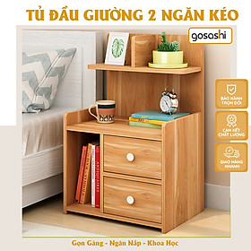 Tủ Đầu Giường Gỗ MDF 2 Ngăn Kéo Đa Năng Thiết Kế Hiện Đại Nhiều Ngăn Dùng Để Đồ Trang Trí Decor Phòng Ngủ Tạo Không Gian Sang Trọng Hiện Đại