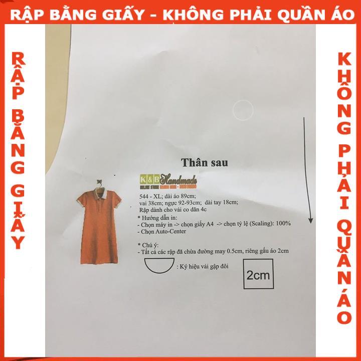 Rập giấy A0 mã 987- rập áo tay phồng (BẢN VẼ)