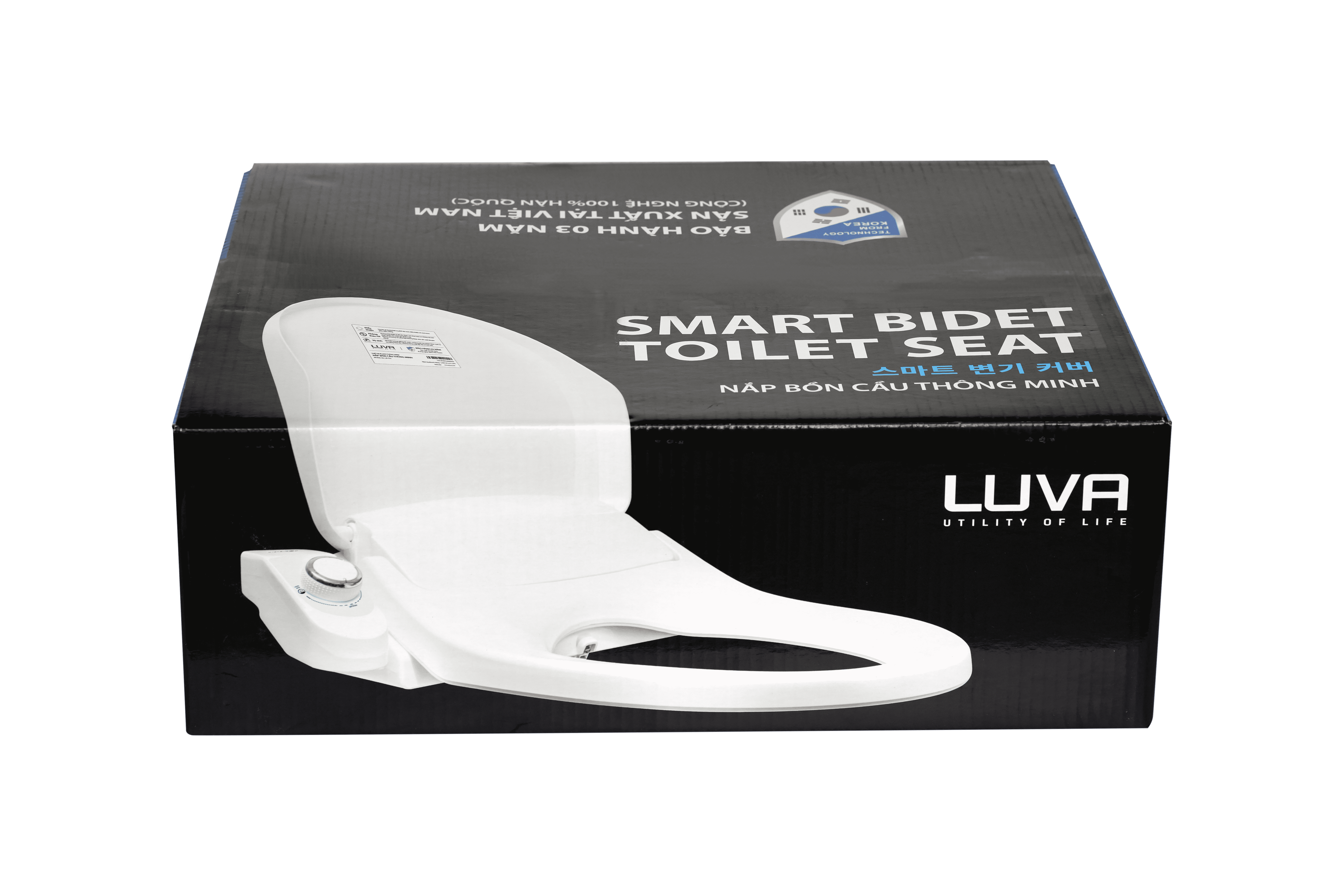 Nắp Bồn Cầu Thông Minh LUVA LB525 Xuất Hàn Quốc, BH 3 năm Đổi Lỗi 100 Ngày, Công Nghệ Hàn Siêu Âm