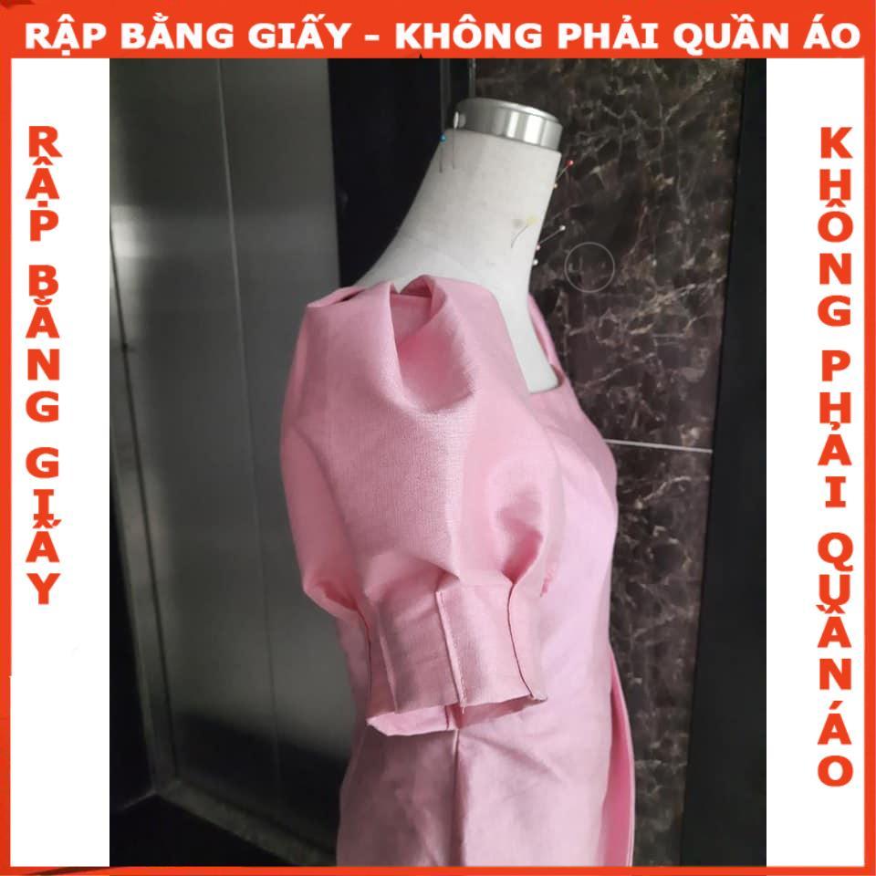 Rập giấy đầm cổ vuông tay phồng mã 1087 (BẢN VẼ)