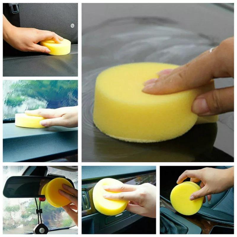 Mút bọt biển tròn thoa sáp, thoa wax, phủ nano, đánh bóng, vệ sinh ô tô