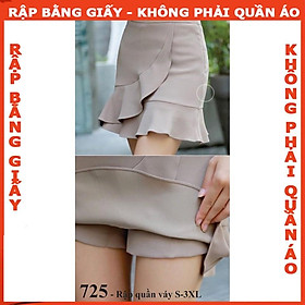 Rập giấy A0 chân váy có quần bên trong  mã 725 (BẢN VẼ)