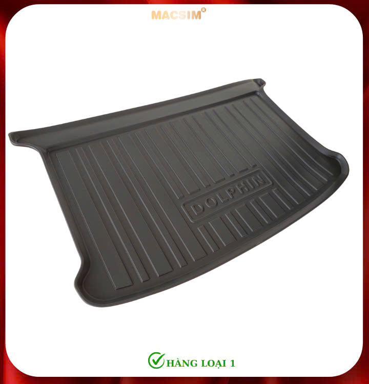 Thảm lót cốp xe ô tô BYD DOLPHIN 2024+ Nhãn hiệu Macsim chất liệu nhựa TPE cao cấp màu đen