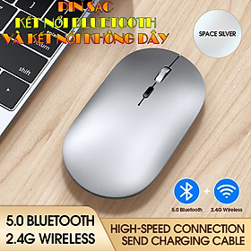 Chuột Không Dây Bluetooth X2 đa năng,kết nối Bluetooth hoặc Wireless 2.4G, tĩnh âm, hỗ trợ laptop, máy tính bảng, điện thoại - Hàng chính hãng