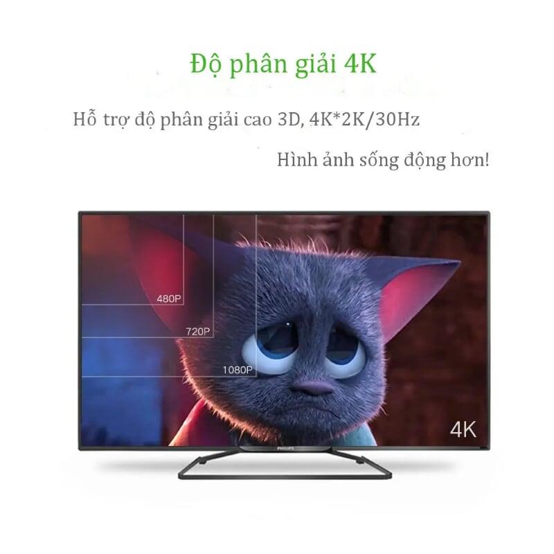 Ugreen UG30355MM115TK 30CM màu Đen Bộ chuyển Micro HDMI sang HDMI + VGA kèm cổng âm thanh - HÀNG CHÍNH HÃNG