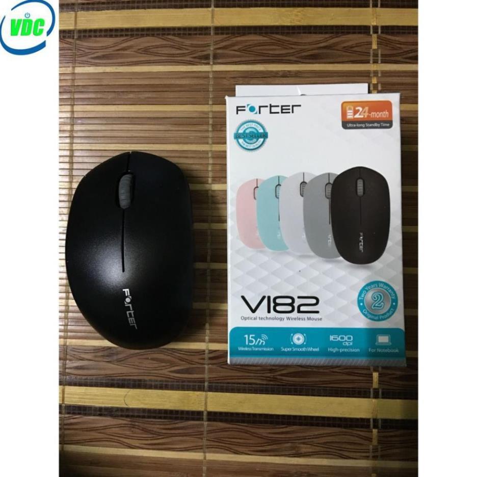 Chuột không dây Forter V181 - Có pin tặng kèm - Tặng lót chuột - Hàng Chính Hãng