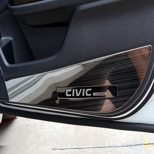 Ốp chống xước Tapli, Táp li cánh cửa xe Honda Civic 2016- 2021 - Mẫu vân titan cao cấp- giá 1 bộ