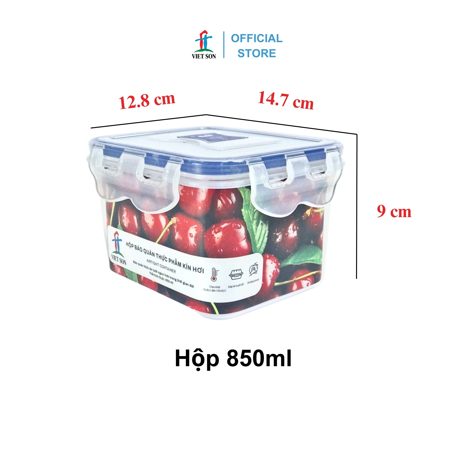 Hộp Nhựa Việt Son Lock Kín Hơi (Bộ 8 Hộp) Đựng Thực Phẩm