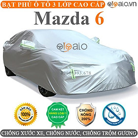 Bạt phủ xe ô tô Mazda 6 vải dù 3 lớp CAO CẤP BPXOT