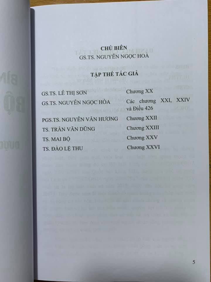 Bình Luận Khoa Học Bộ Luật Hình Sự Năm 2015 (Sửa Đổi, Bổ Sung Năm 2017) Quyển 2 - Phần Các Tội Phạm