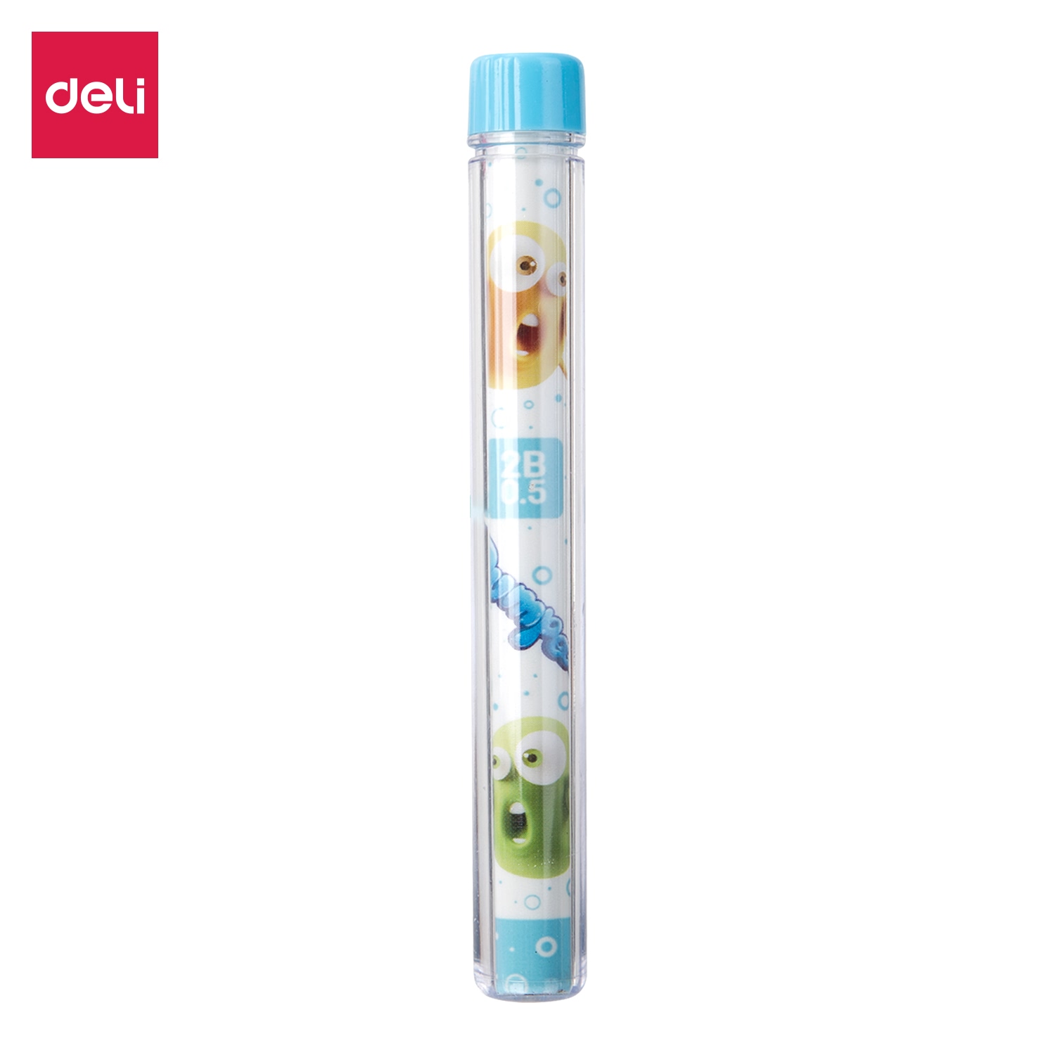 Ruột Bút Chì 2B Deli X Bumpees - 0.5Mm/0.7Mm - Ngòi Chì Kim - Xanh, Hồng, Vàng - Màu Ngẫu Nhiên - 2 Ống - EU67200 / EU67
