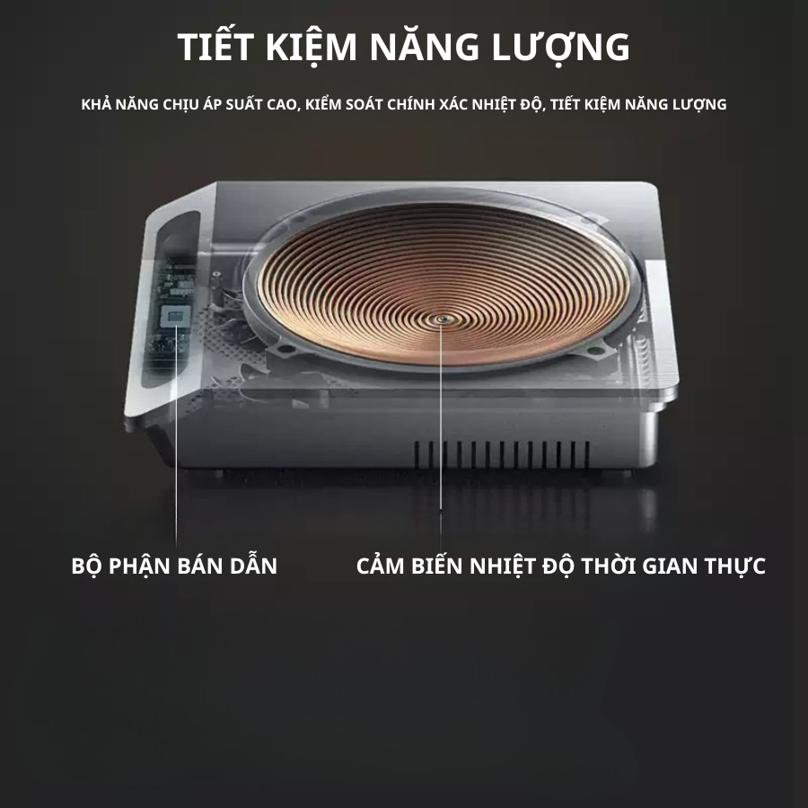 Bếp Điện Từ Đơn Chính Hãng SOWUN SW163S, Mặt Kính Ceramic Chịu Được Nhiệt Độ Cao, Công Suất 2000W