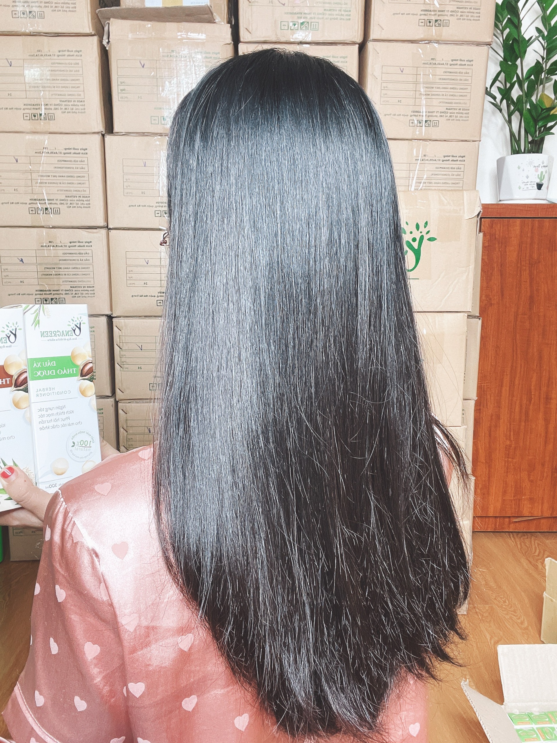 Cặp dầu gội xả thảo dược 300ml VENAGREEN chống xơ tóc, rụng tóc, chăm sóc tóc hư tổn