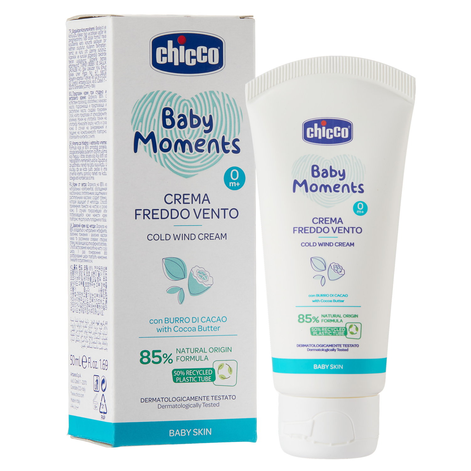 Kem dưỡng ẩm Bơ Cacao Chicco Cold Wind cho bé 0M+ 50ml