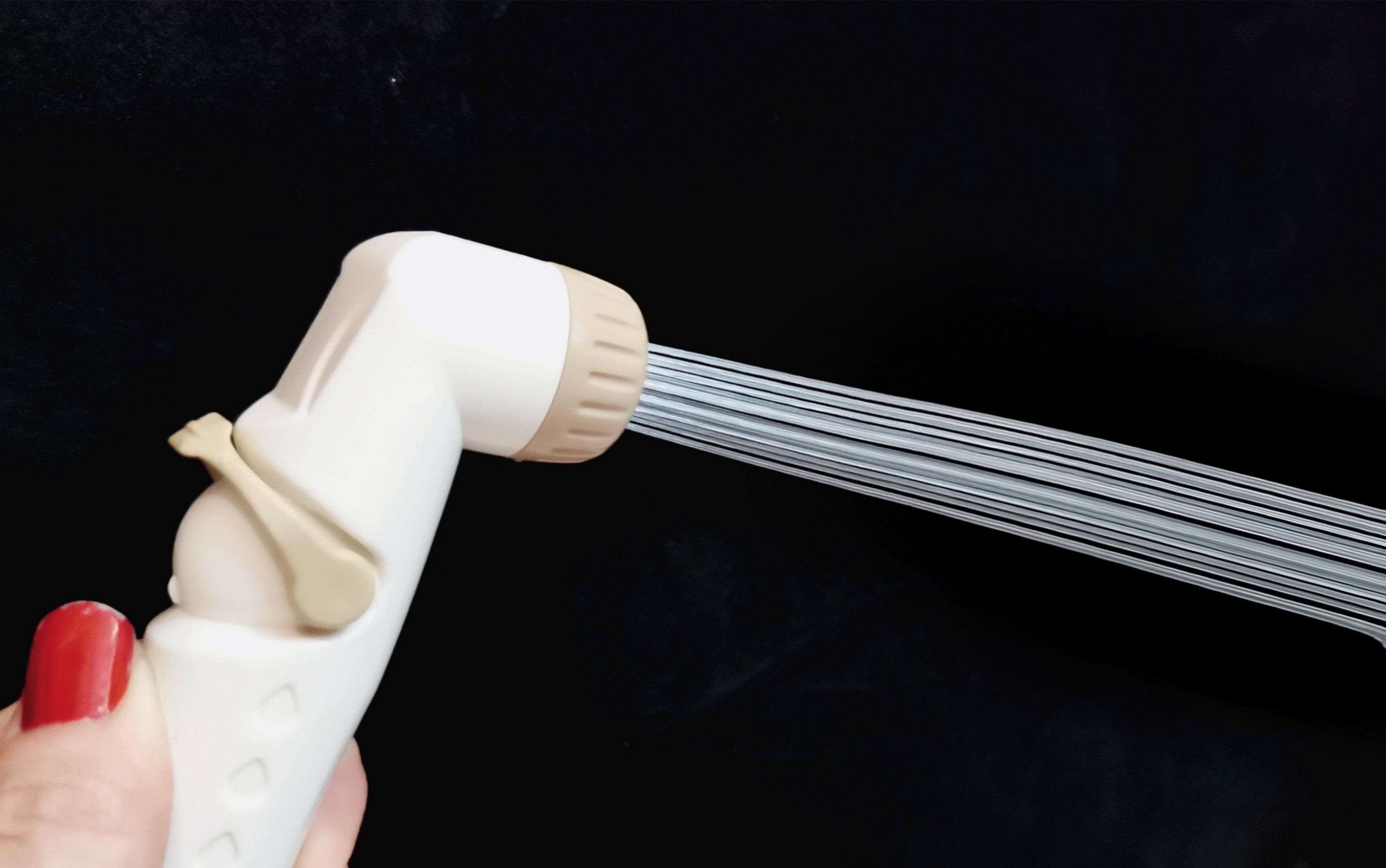 Vòi xịt vệ sinh WC bằng nhựa BEONX màu trắng, đuôi ren 21mm