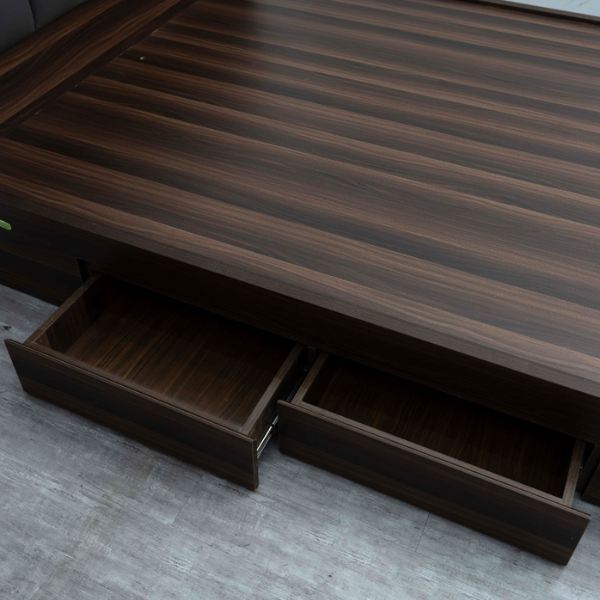 Giường ngủ MDF Juno sofa HLMCT bọc nệm kèm hộc kéo lựa chọn màu ván nệm bọc KT 1m6/1m8