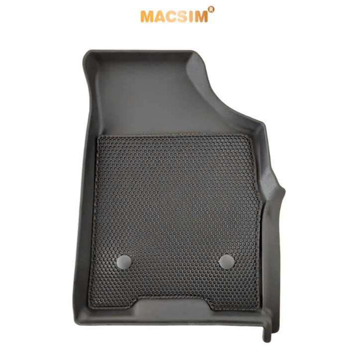 Thảm ô tô sd3 2 lớp dạng lưới lục giác Hyundai Custin màu đen - bề mặt cao su siêu sạch - Macsim