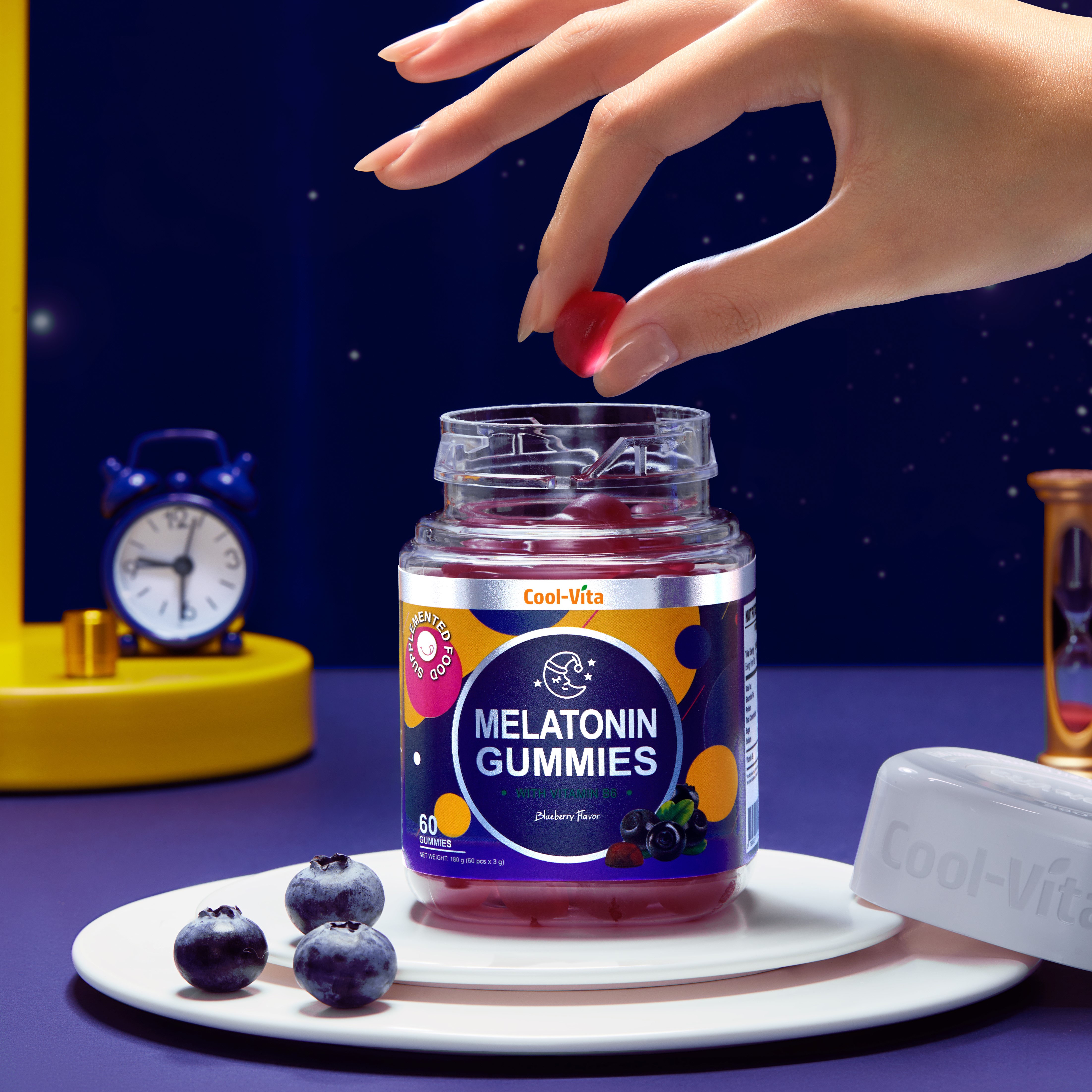 Combo Kẹo Dẻo Collagen & Kẹo Dẻo Melatonin Coolvita Hỗ Trợ Trẻ Hóa Sáng Da - Cải Thiện Sức Khỏe Tóc Móng - Cải Thiện Giấc Ngủ - Giảm Căng Thẳng, Kết Hợp Biotin, Vitamin C & Vitamin E - 2 Hộp (60 viên x 3g)/hộp