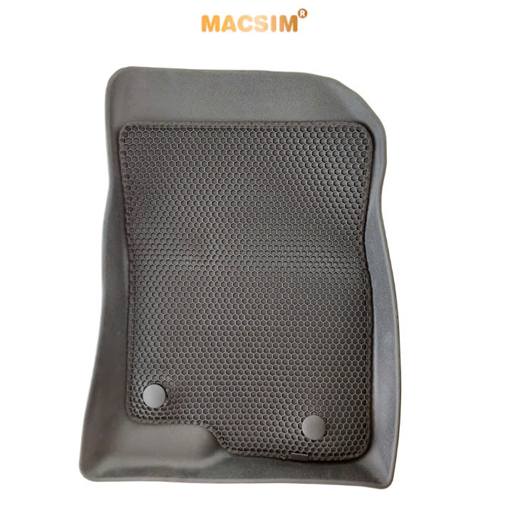 Thảm ô tô sd1 2 lớp dạng lưới lục giác Mazda 3 màu đen - bề mặt cao su siêu sạch - Macsim