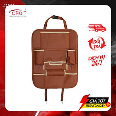 Túi Đựng Đồ Lưng Ghế Ô Tô CIND Da Pu Màu Nâu
