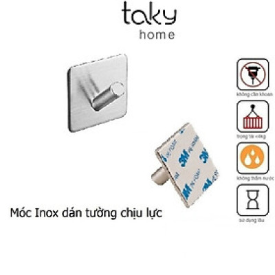 Móc Dán Tường Chịu Lực, Móc Treo Quần Áo, Móc Treo Đồ Dùng Khu Bếp Tiện Dụng, Nhà Tắm, Móc Inox Siêu Chắc Chắn. TakyHome 2009