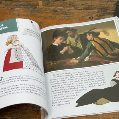 [Sách khổ lớn, có in màu minh họa] TỦ SÁCH THƯỞNG NGOẠN HỘI HỌA – THẦN THOẠI TRONG 20 KIỆT TÁC NGHỆ THUẬT - Charlotte Grossetête - Sabine du Mesnil - NXB Kim Đồng. 