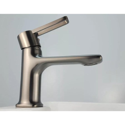 Vòi Lavabo nóng lạnh Đồng mạ tĩnh nhiệt màu xám Eurolife EL-GRAY 02