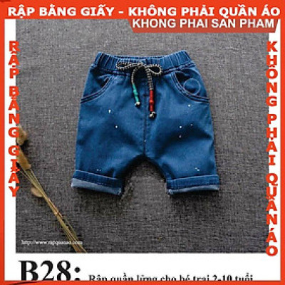 Rập giấy A0 quần lửng bé trai mã B28 (BẢN VẼ)