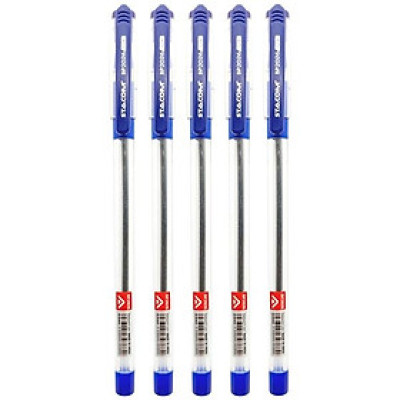 Vỉ 4 + 1 Bút Bi 0.6 mm - Stacom VBP2026 - Mực Xanh