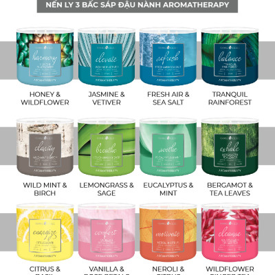 Nến ly 3 bấc Aromatherapy Goose Creek (411g) - Vanilla & Rose Petals