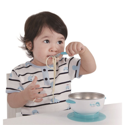 CHÉN ĂN INOX CÓ ĐẾ DÍNH KUKU - KU5464 ( CHÉN NẤU CƠM NÁT CHO BÉ )