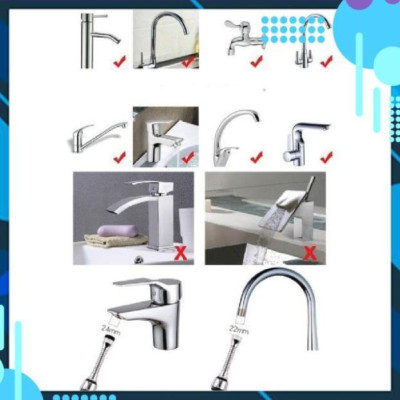 ĐẦU VÒI RỬA TĂNG ÁP ĐIỀU HƯỚNG 360 độ 206785