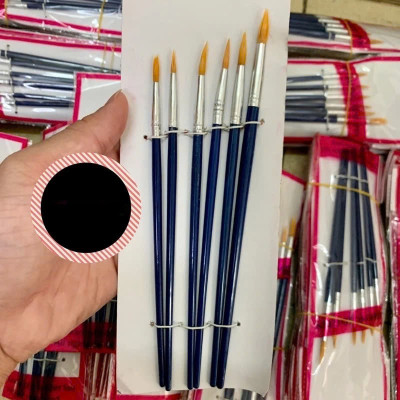 Bộ 6 Cọ vẽ màu nước đầu Tròn