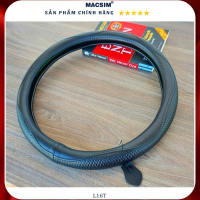 Bọc vô lăng cao cấp Macsim mã L16T chất liệu da thật - Khâu tay 100% phù hợp các loại xe