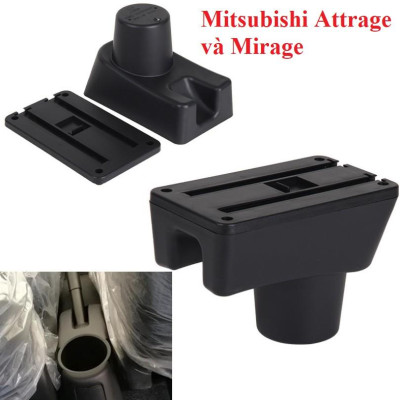 Hộp tỳ tay ô tô Mitsubishi Attrage và Mirage: Mầu Đen