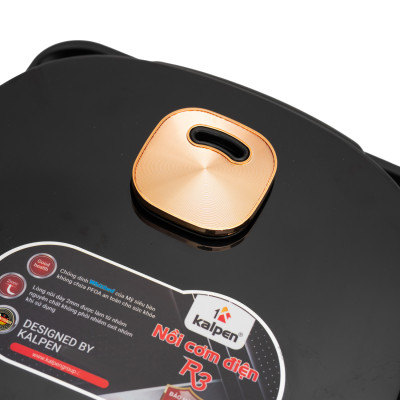 Nồi cơm điện chống dính cao cấp 3D Kalpen R3 dung tích 1 lít, an toàn cho sức khỏe - Hàng chính hãng