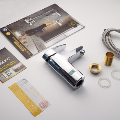 Vòi Lavabo Nóng Lạnh Đồng Mạ Chrome Eurolife EL-SUN 02 (Trắng Bạc)