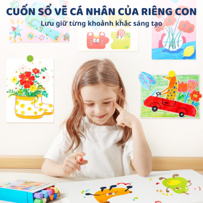 Giấy vẽ A4, tập giấy vẽ màu nước cứng dày Mideer Doodle Drawing Book