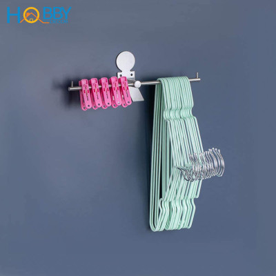 Giá treo móc phơi quần áo gắn tường inox 304 Hobby home decor GPM3