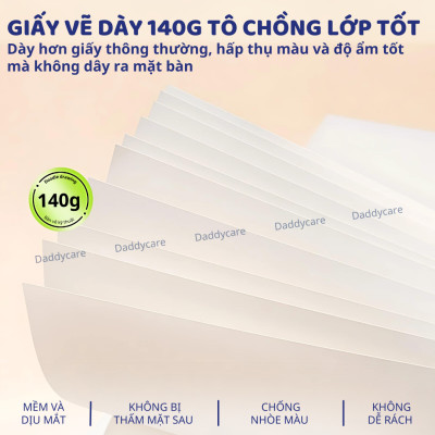 Giấy canson a4, Giấy Vẽ Màu Nước 60 tờ Mideer Doodle Drawing Book giấy dày mịn chất liệu cứng cáp