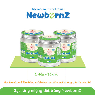 Gạc rơ lưỡi NewbornZ khô, không tẩm dịch, được tiệt trùng cho trẻ sơ sinh và trẻ nhỏ