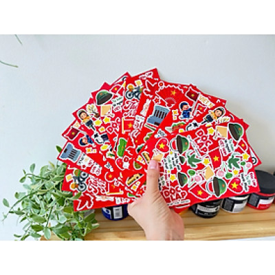 [Quà tặng kèm không bán - sticker ngẫu nhiên] Sticker Quốc Khánh 2/9, Sticker Yêu Nước