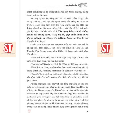 Sách - Xây Dựng Đảng Và Hệ Thống Chính Trị Trong Sạch, Vững Mạnh Góp Phần Thực Hiện  Thắng Lợi Nghị Quyết Đại Hội XIII