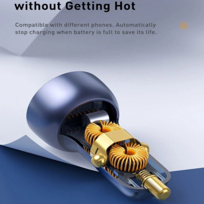 Tẩu sạc nhanh đa năng Baseus CCKX-C0A tích hợp Type-C và USB công suất 65W - Hàng Nhập Khẩu