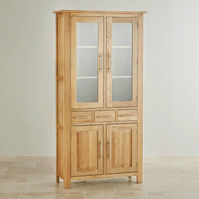 Tủ Chén Cao Rivermead 2 Cánh Kính Gỗ Sồi IBIE LDRIV2GO