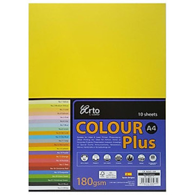 Tập Giấy Màu CAMPAP CR36563 - Tập 10 Tờ - Khổ A4 - Vàng Chanh