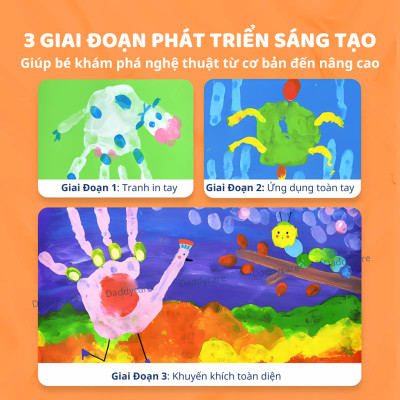 Bộ tô màu cho bé Mideer Finger Paint, Đồ chơi Sáng Tạo Cho Trẻ Em Từ 2,3,4,5,6 Tuổi
